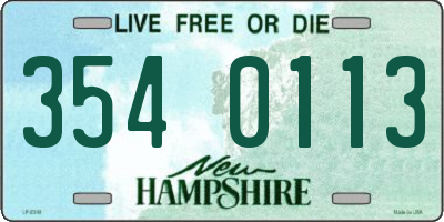 NH license plate 3540113
