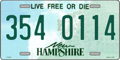 NH license plate 3540114