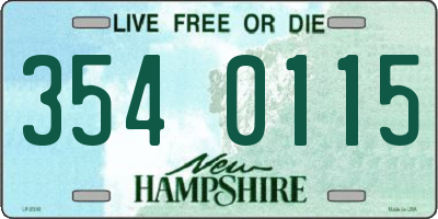 NH license plate 3540115