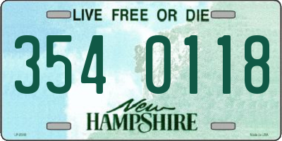 NH license plate 3540118
