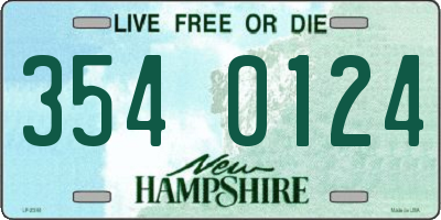 NH license plate 3540124