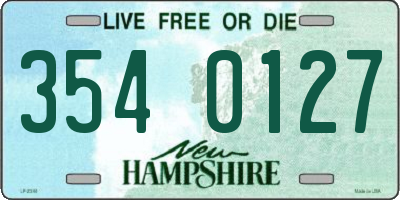NH license plate 3540127
