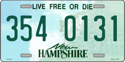 NH license plate 3540131
