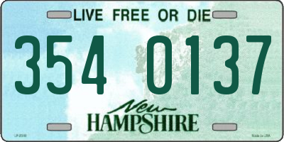 NH license plate 3540137