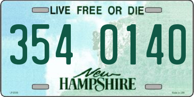 NH license plate 3540140