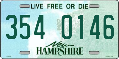 NH license plate 3540146