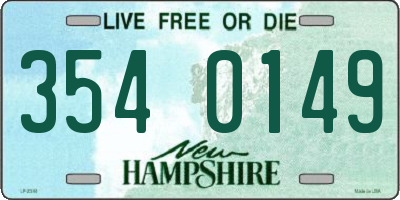 NH license plate 3540149