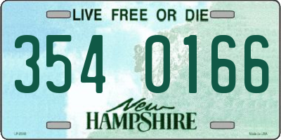 NH license plate 3540166
