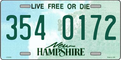 NH license plate 3540172