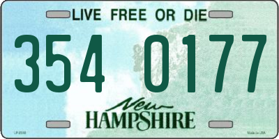 NH license plate 3540177