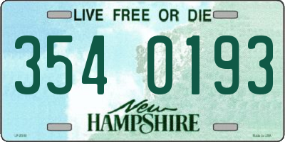 NH license plate 3540193