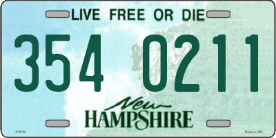 NH license plate 3540211