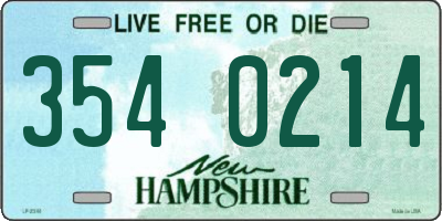 NH license plate 3540214