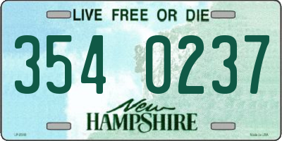 NH license plate 3540237