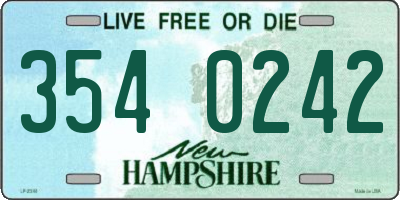 NH license plate 3540242
