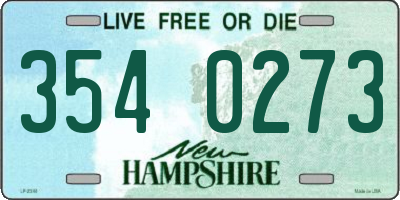 NH license plate 3540273