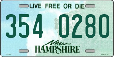 NH license plate 3540280