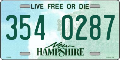 NH license plate 3540287