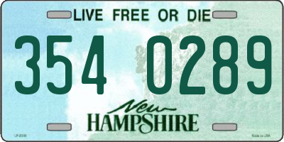 NH license plate 3540289