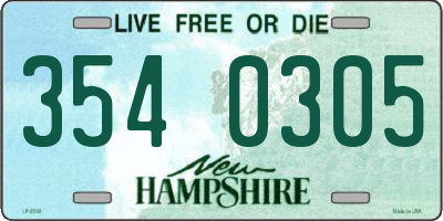 NH license plate 3540305