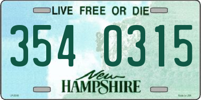 NH license plate 3540315
