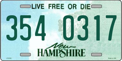 NH license plate 3540317