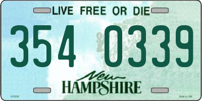NH license plate 3540339