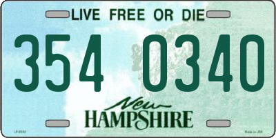 NH license plate 3540340