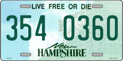 NH license plate 3540360