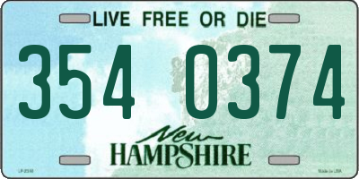 NH license plate 3540374
