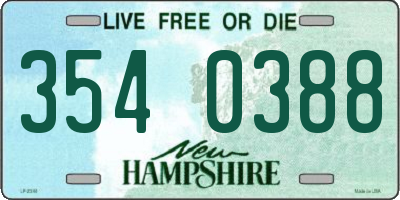 NH license plate 3540388