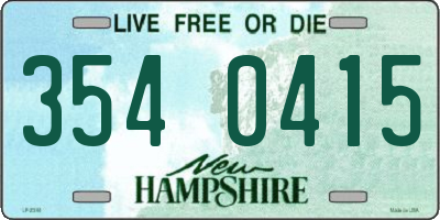 NH license plate 3540415