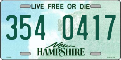 NH license plate 3540417