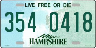 NH license plate 3540418