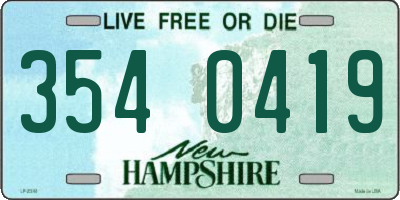 NH license plate 3540419