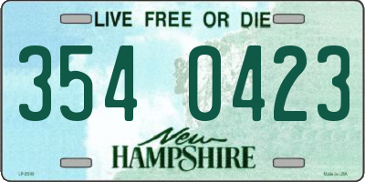 NH license plate 3540423
