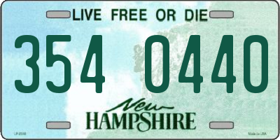NH license plate 3540440