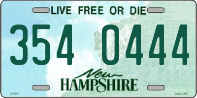 NH license plate 3540444