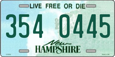 NH license plate 3540445