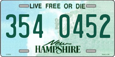 NH license plate 3540452