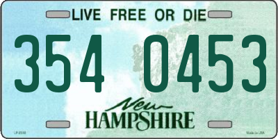 NH license plate 3540453