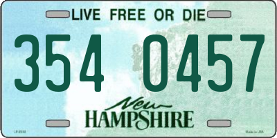 NH license plate 3540457