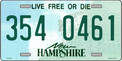 NH license plate 3540461