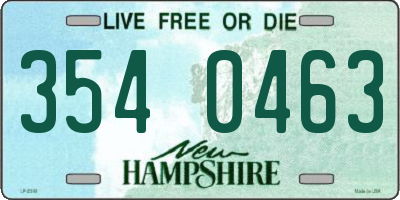 NH license plate 3540463