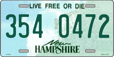 NH license plate 3540472