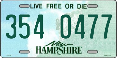 NH license plate 3540477