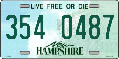 NH license plate 3540487