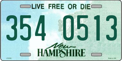 NH license plate 3540513