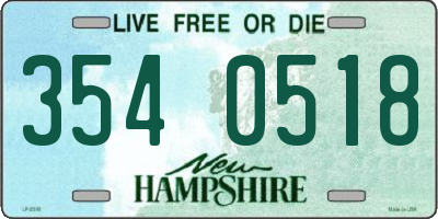 NH license plate 3540518