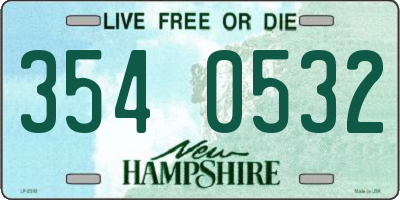 NH license plate 3540532